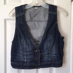 S. Oliver cropped jean vest